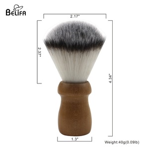 Belifa private label wood vegan synthetic shaving brush