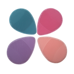 BPA Free Soft Silicone Facial Cleansing Scrubber Popular face makeup brush cleaner