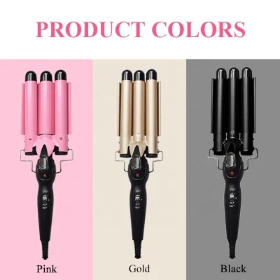 Ceramic Glaze Crimper Hair Iron Triple Barrel Waver