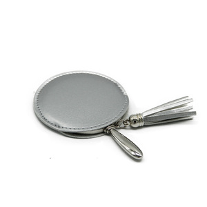 Custom logo hand held metal cosmetic mirror portable mini makeup mirror for promotional gift