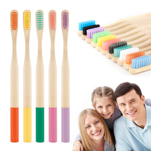 Custom top quality BPA Free Child and Adult Eco-Friendly Natural Biodegradable Charcoal Bamboo Toothbrush