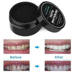 Daily Use Teeth Whitening Scaling Powder Oral Hygiene Cleaning Activated Bamboo Charcoal Black Powder 100% Natural 30g