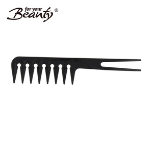 Double using method afro pick comb fork for salon hair cutting