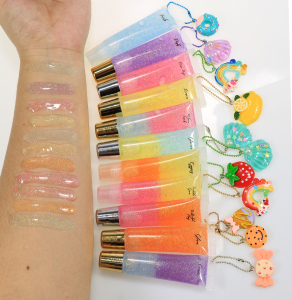 glitter lip gloss vendor private label cosmetics lip gloss 10ml soft tube lip gloss