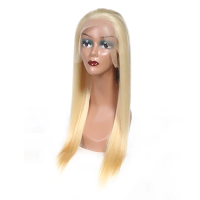 Good Quality Wholesale Brazilian Real Remy Human Hair Long Straight 613# Blonde 13X4 HD Transparent Lace Front Wigs