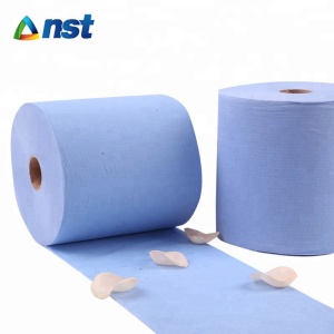 High quality blue roll hand towel tissue paper