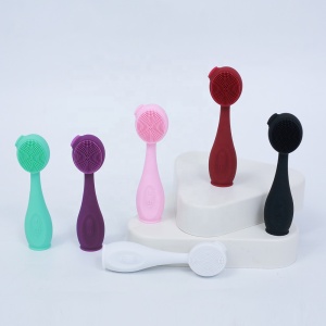 Hot Product electric silicone radio frequency skin lifting facial machine 3in1face steamer cleaner brush skincare body