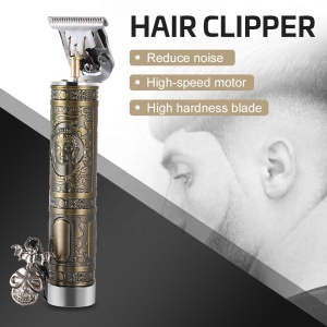 Hot sale  Buddha statue Carved nicks Electricity copper Clipper Beard Shaving Men USB  Convenient Good quality Hair Trimmer