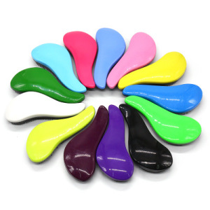 Hot selling Magic Anti-static Plastic Salon Styling Tool Detangling Handle Tangle Shower Curve TT Comb Hair Brushes