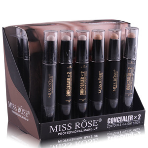 MISS ROSE Professional Waterproof Women Make Up Contour & Hi-light Stick 2 IN 1 Long-lasting Whitening Concealer Lighter