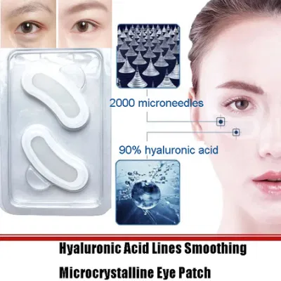 OEM Customize Logo Hyaluronic Acid Anti-Aging Remove Dark-Circle Micro Needling Eye Patch Mask Hydrating and Soothing Eye Masks Gel Collagen Sleeping Pads 24K