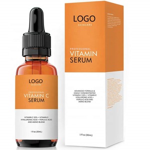 OEM Private Label Face Softens Fine Lines Organic Vitamin C Serum  with Hyaluronic Acid