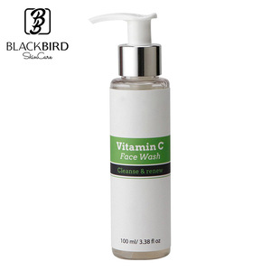 Private Label Skin Whitening Deep Cleansing Comfortable Organic Vitamin C Foam Facial Cleanser