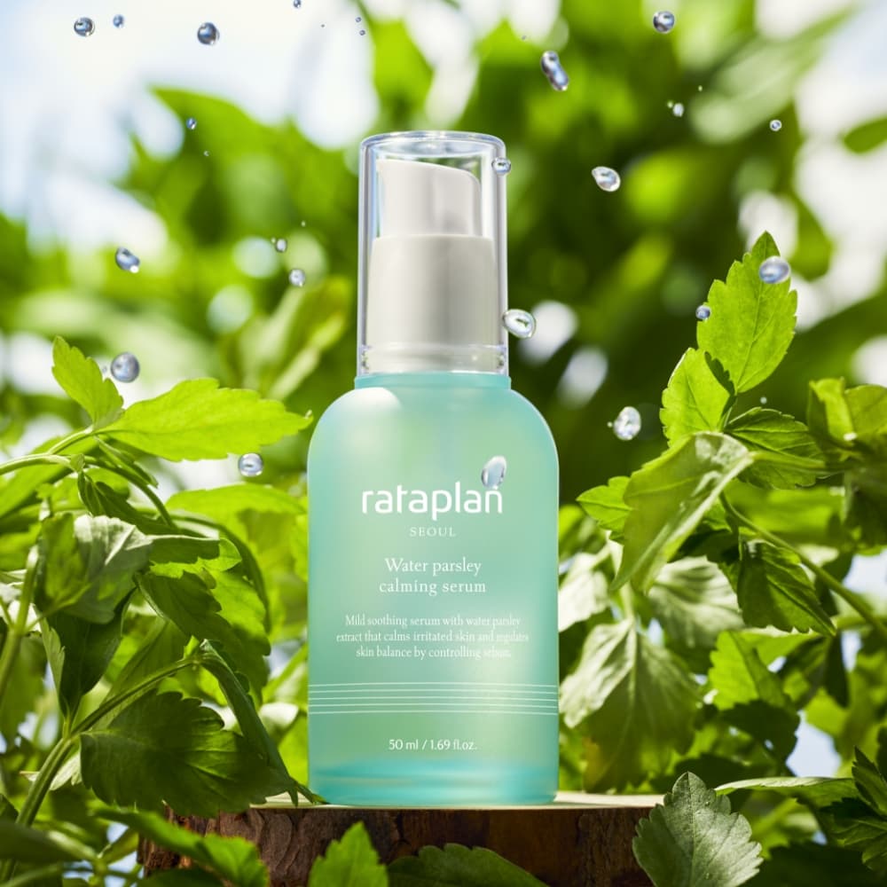 Rataplan Water Parsley Calming Serum - Korean Skincare with Hyaluronic Acid, Aloe, Centella Asiatica