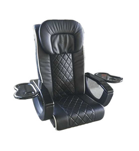 Reliable China manufacturer high quality nail salon equipment black no pipeless shiatsu massagespa pedicure spa chair