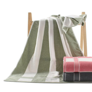 Shijiazhuang factory supply 100% cotton wholesale multi functional light color design women gift bath towel