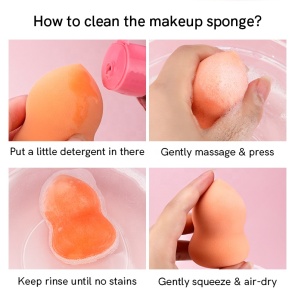 Soft Latex-Free Waterdrop Makeup Beauty Sponge Washable Blender OEM Acceptable