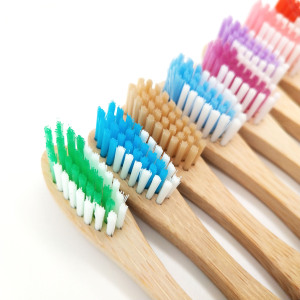 Wave handle 100% Biodegradable Mao Bamboo smooth Nylon Bamboo charcoal bristle bamboo toothbrush