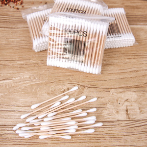 Wholesale High quality Disposable Makeup/ Remove makeup double stick Cotton buds