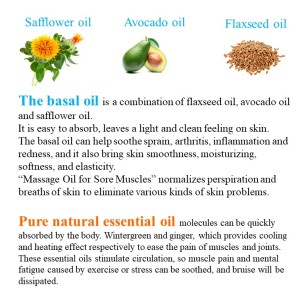 wholesale natural herbal hot Neck and Shoulder Relaxing Massage Oil for Sore Muscles bulk spa oil body massage oil for men women
