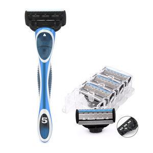 Wholesale OEM Men 5 Blade Shaving Safety Razor With Free Blades