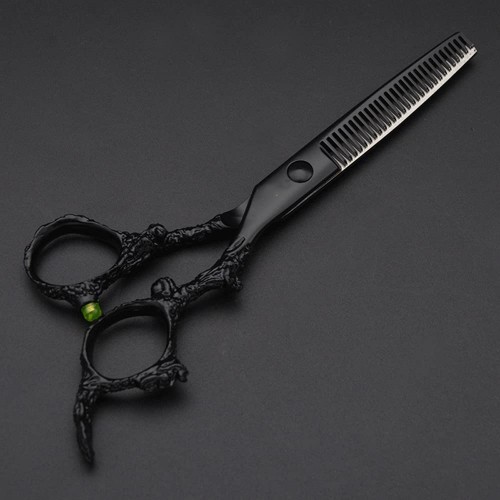 Black Dragon 6.0 inch Professional Dragon Handle 440C Salon Hair Cutting Scissor Hairdressing Thinning Shears (Scissors set)