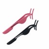 2 PCS Pink and Black Stainless Steel False Eyelashes Applicator Eyelash Extension Tweezers Remover Clip Nipper Makeup Tools