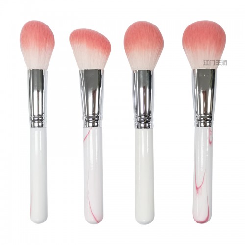 Wholesale hot selling 4 pcs white and pink makeup brush set
