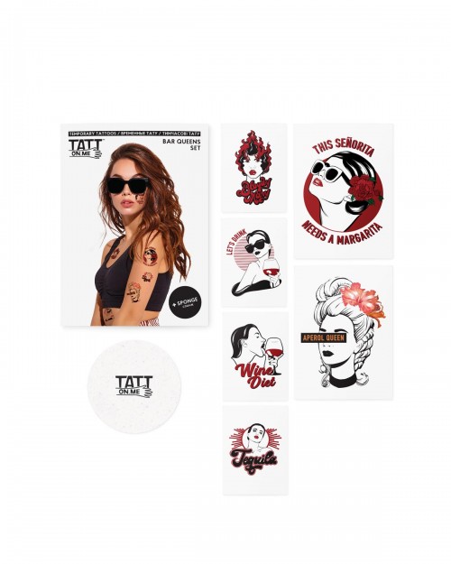 Bar Queen Set - TATTom.me temporary tattoos