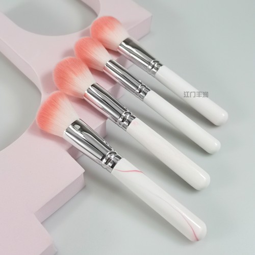 Wholesale hot selling 4 pcs white and pink makeup brush set