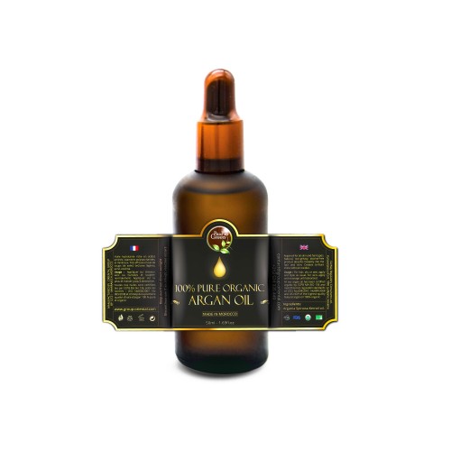 Hair nourishing treatement natural Argan oil in Laura bottles .