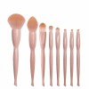 Shiny Pink 8pcs Makeup Brush Set