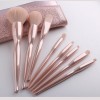 Shiny Pink 8pcs Makeup Brush Set