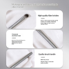 Custom Logo OEM 10Pcs Metallic Grey Makeup Brush Set Geometric Polygon Handle Ultra Soft Synthetic Bristles Beauty Tools Manufactu