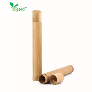 100% Natural  bamboo breathable design container travel toothbrush case