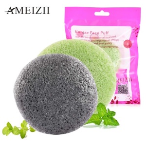 100% Natural Konjac Sponge Plant Fibres Body Facial Cleansing Skin Clean Care Exfoliator Bath Eponges Massage Konjac Powder puff