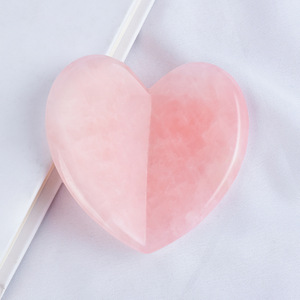 2019 Amazon Hot Sale best seller high quality natural Rose quartz Gua Sha Jade Board body massage Tools for health care