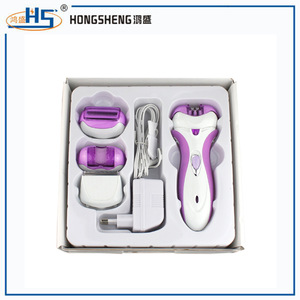 4 in 1 Multi-function Electric Foot File Callus Remover Lady Shaver Epilator For Women