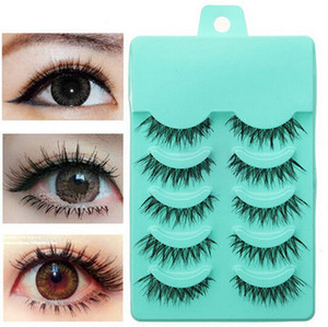 5 Pairs Natural False Eyelashes / Long Handmade Makeup Eye Lash / false eyelash pack