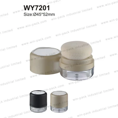 6g 8g 30g Make up Compact Case Round Shape Bottle Empty Custom Transparent Loose Powder Case Cosmetic Packing Diameter