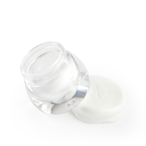 Cosmetic round shape acrylic jar 10g container elegant empty eye cream jars with white lid