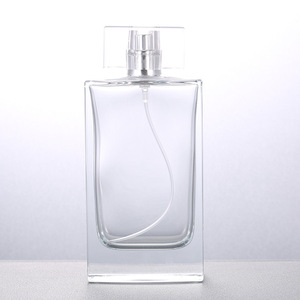 Custom made square 30ml 50ml 100ml glass perfume bottle with spray cap