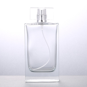 Custom made square 30ml 50ml 100ml glass perfume bottle with spray cap