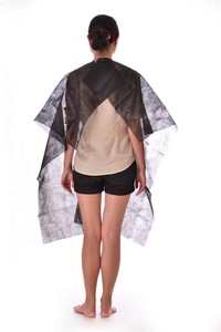 Customized High Quality Disposable Nonwoven Hairdressing Cape For Hair Salon