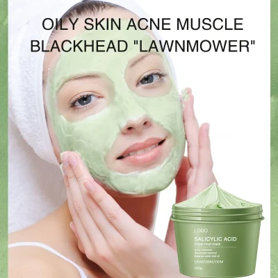 Deep Cleansing Acne Pore Blackhead Face Oil Control Green Tea Mud Clay Mask