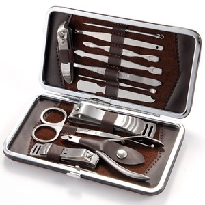 DIHAO Wholesale Professional 12 pcs Manicure Set Manicure Pedicure Set Nail Clippers Scissors Grooming Tool