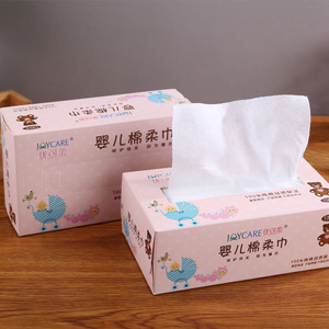 Facial Cotton Tissue 100% Soft Cotton Wet/Dry Use