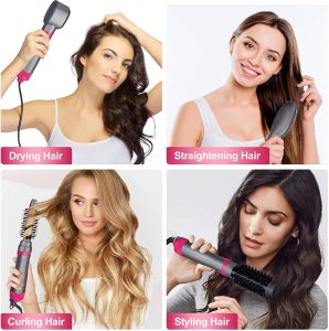 Factory price new hot air brush 8 in 1 interchangeable brush heads rotating electric one step hot air brush