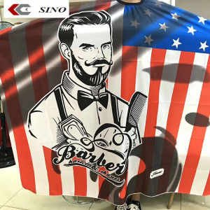 Fashion printed soft hairdressser cape cutting barber aprons wholesale Custom Hair Stylist barber Capes