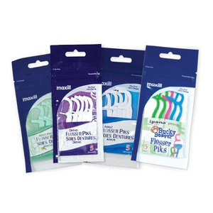 Flosser Piks 5 Pc. Pak Zip Bag with Pocket